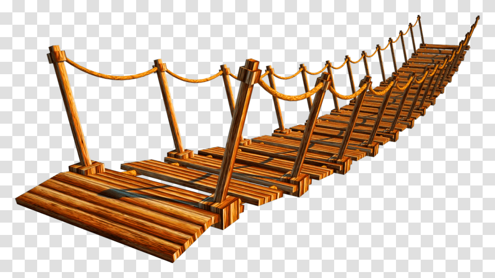 Planks Clipart Old Wooden Bridge, Building, Rope Bridge, Suspension Bridge, Staircase Transparent Png