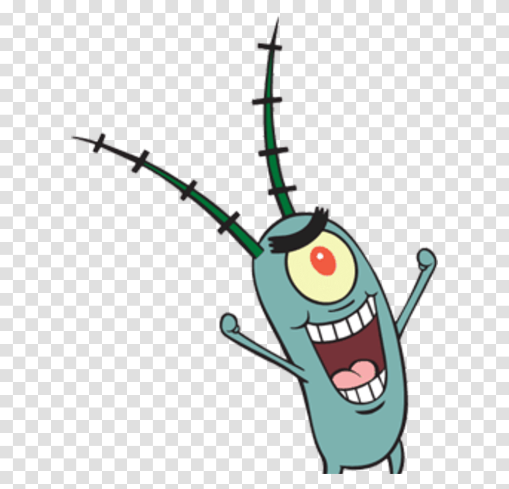 Plankton Making Off With A Krabby Patty Cartoon Plankton, Insect, Invertebrate, Animal, Cricket Insect Transparent Png