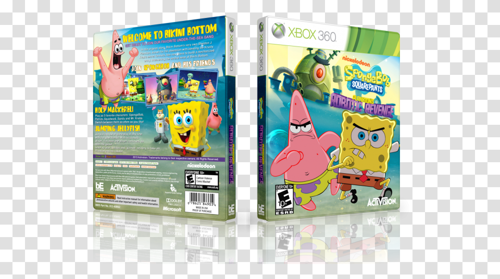 Plankton S Robotic Revenge Box Spongebob Plankton Robotic Revenge Xbox, Dvd, Disk, Peeps, Toy Transparent Png