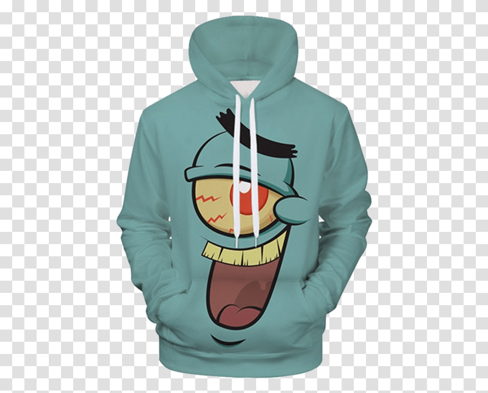 Plankton Spongebob Squarepants Hoodie, Clothing, Apparel, Sweatshirt, Sweater Transparent Png