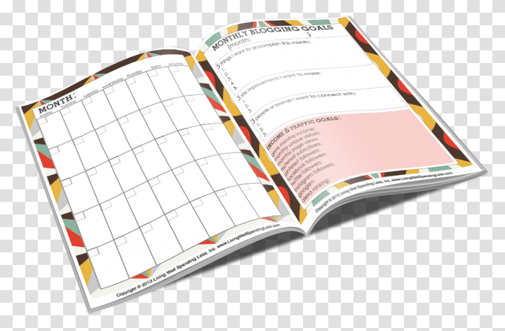Planner, Book, Calendar, Flyer Transparent Png