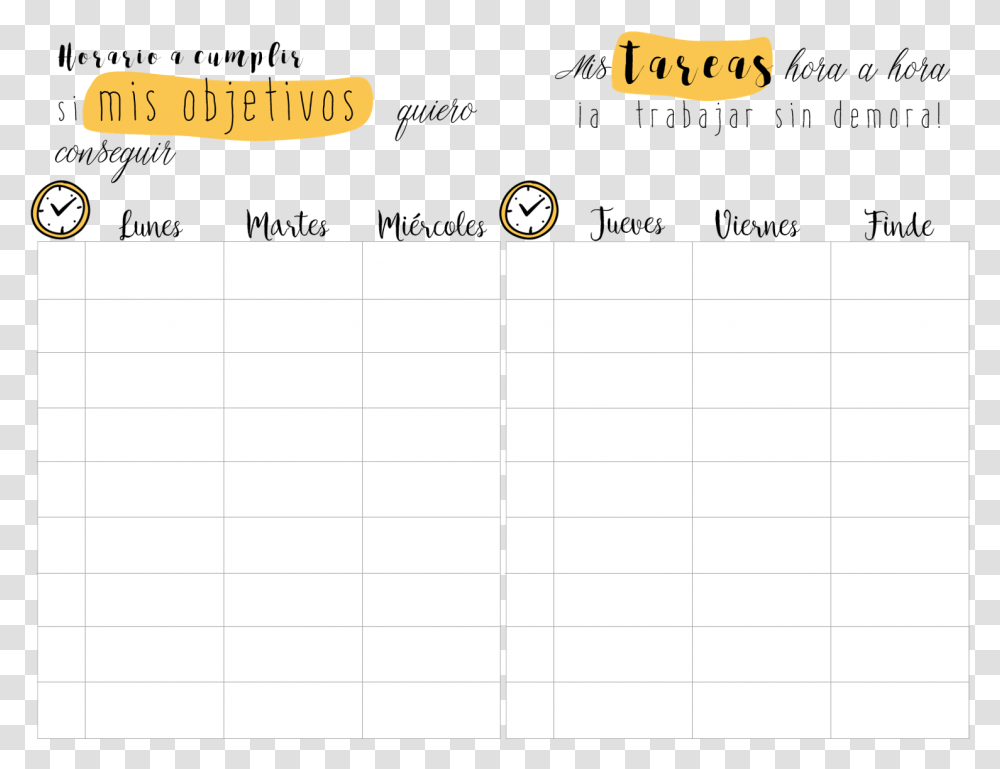 Planning Semanal Pdf, Word, Page, Number Transparent Png