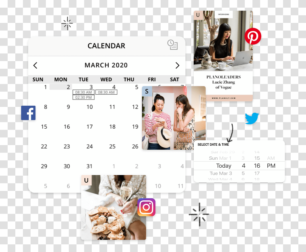 Planoly Visually Plan Manage And Schedule Your Instagram Marketing, Text, Person, Human, Calendar Transparent Png