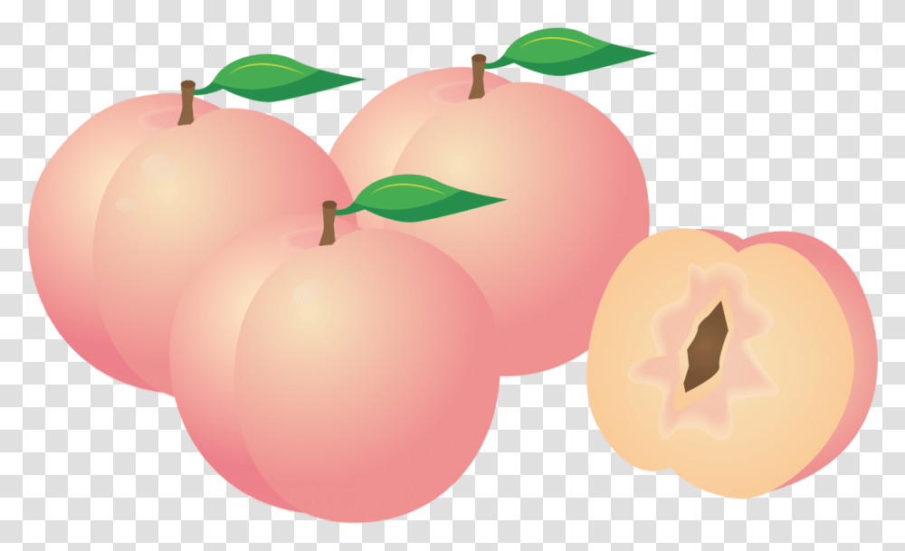 Plant Apple Peach Clipart Pink Peaches Clipart, Fruit, Food, Balloon, Produce Transparent Png