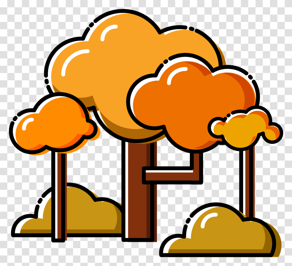 Plant Cartoon Trees Autumn Leaves And Vector Image Autumn Tree Cartoon Hd, Food, Sweets, Confectionery, Text Transparent Png
