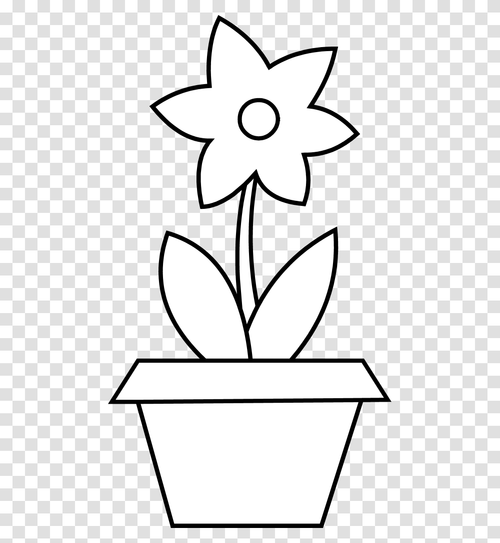 Plant Clipart Colouring, Stencil, Silhouette, Flower, Blossom Transparent Png