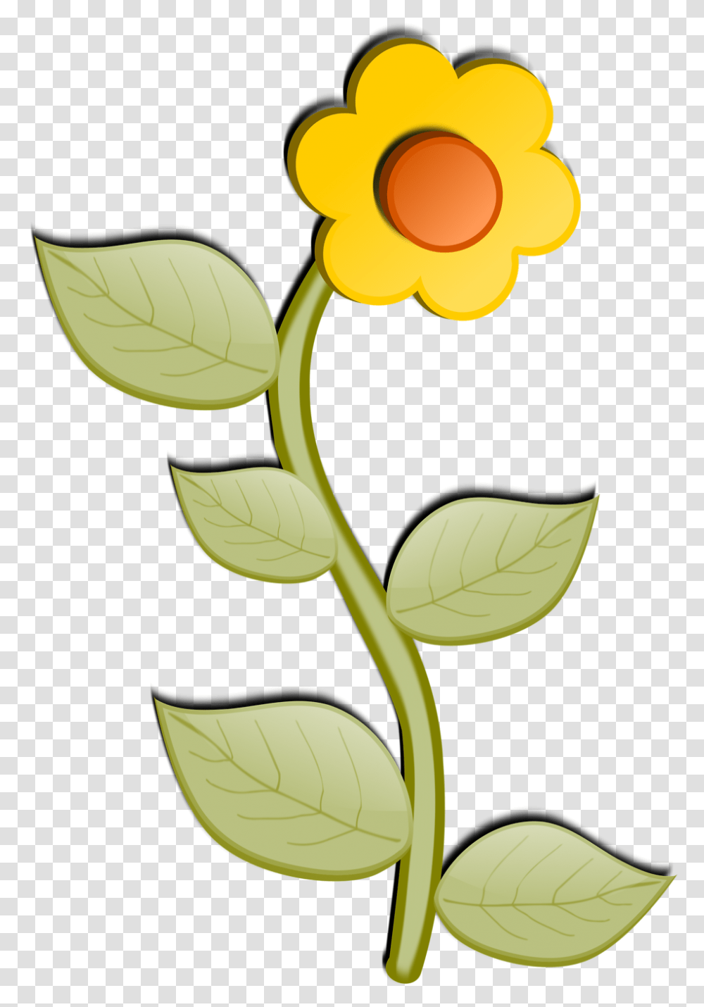 Plant Flora Petal Clipart Flower Cartoon, Blossom, Leaf, Sunflower, Daisy Transparent Png