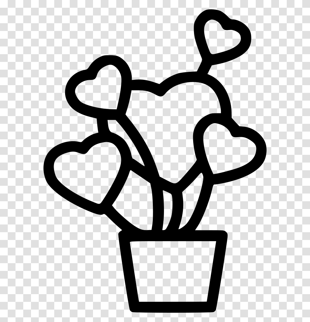 Plant Flower Pot, Stencil, Scissors, Blade Transparent Png