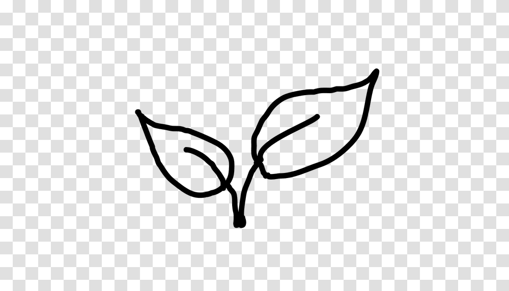 Plant Leaf Outline, Label, Bow, Sticker Transparent Png