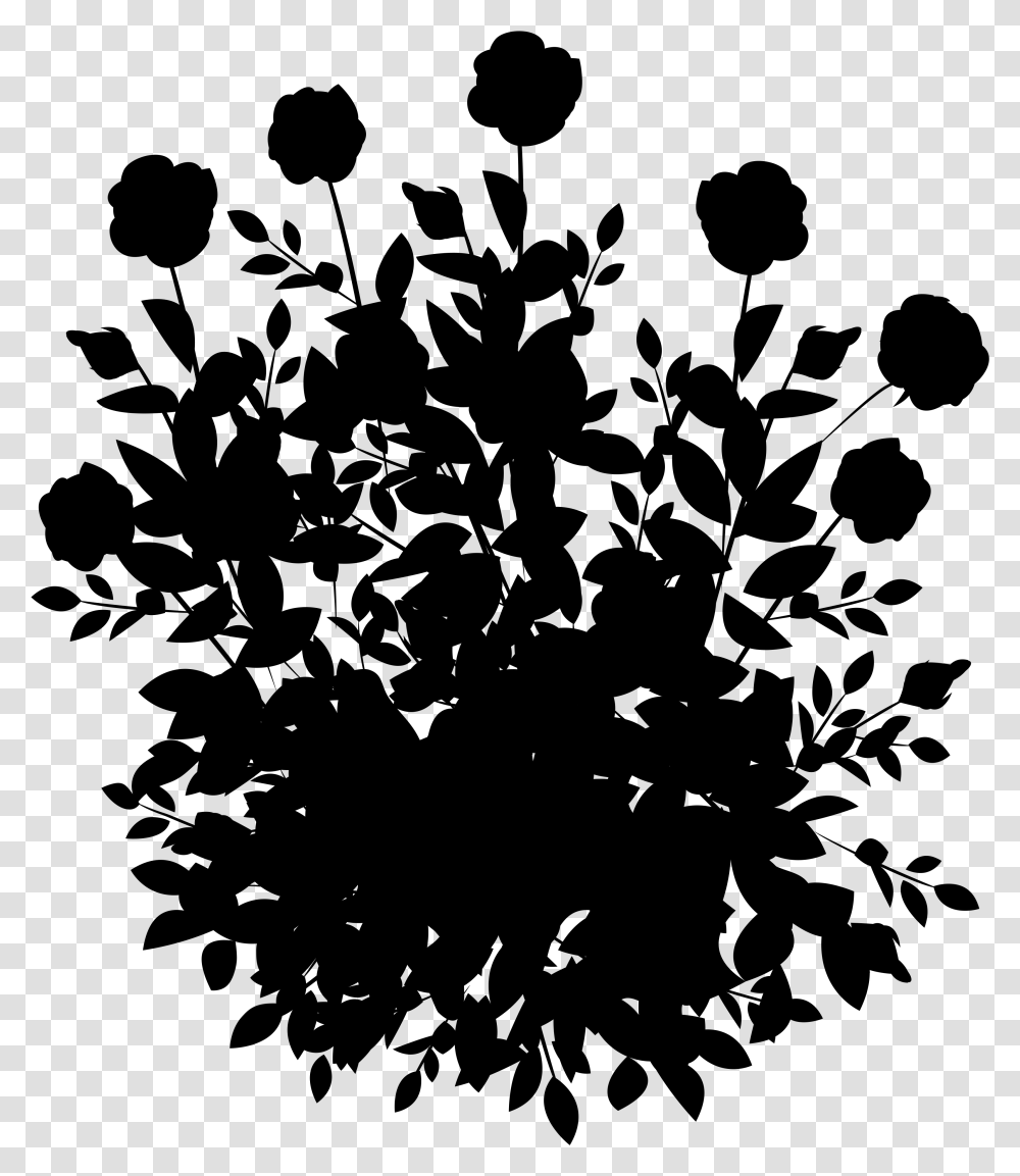 Plant Silhouette Pattern Leaf Flowering Font Clipart Plants Silhouette, Gray, World Of Warcraft Transparent Png