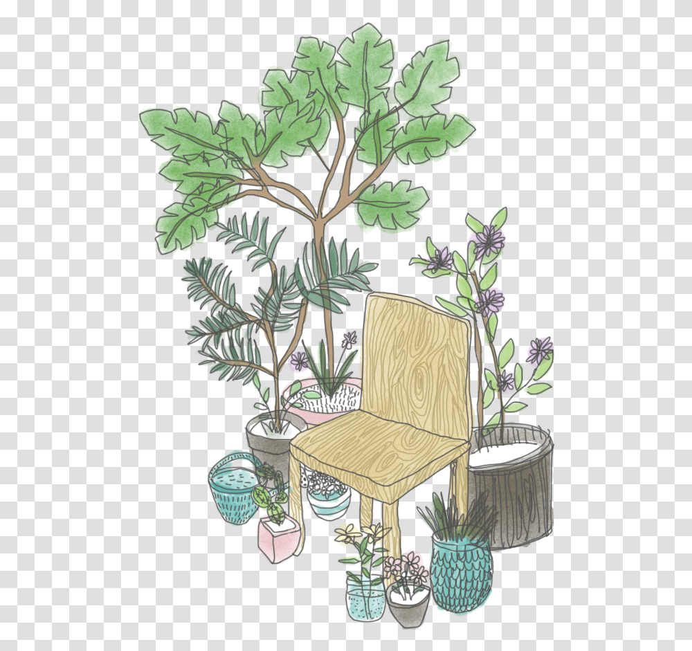 Plant Tumblr, Furniture, Chair, Potted Plant, Vase Transparent Png