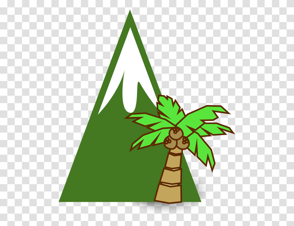 Plantfloraleaf Clipart Coconut Tree Cartoon, Gift, Recycling Symbol, Triangle Transparent Png
