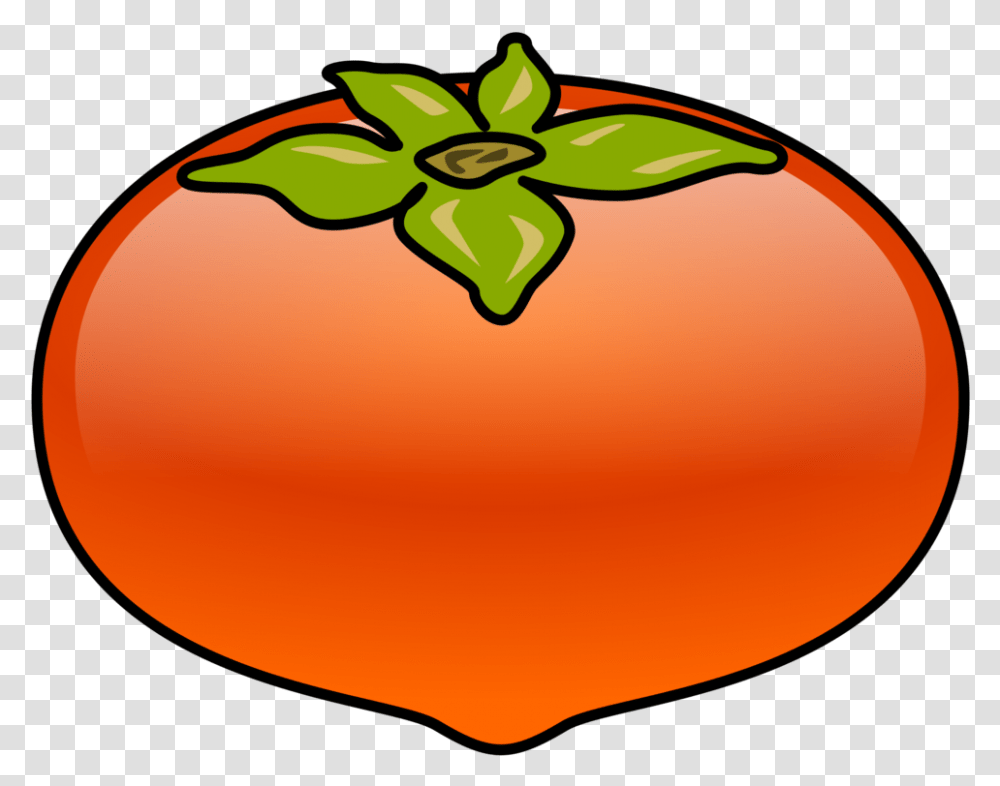 Plantflowerleaf Clipart Picture Of Persimmon, Food, Fruit, Produce, Vegetable Transparent Png