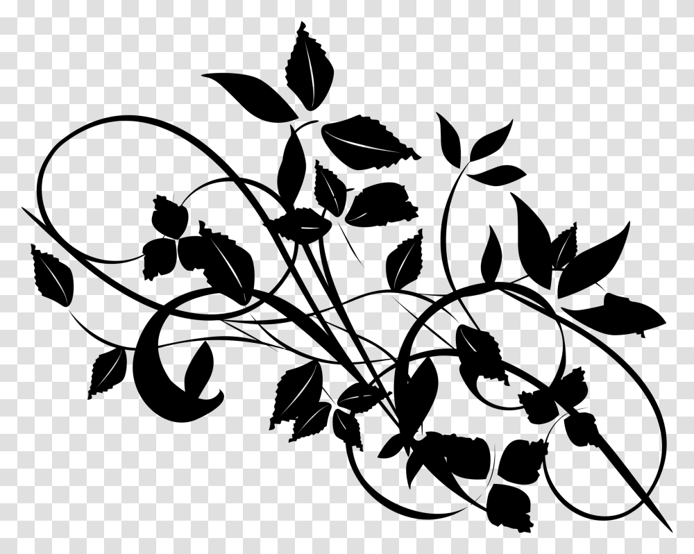 Plantflowerleaf Leaves And Branches Silhouette, Gray, World Of Warcraft Transparent Png