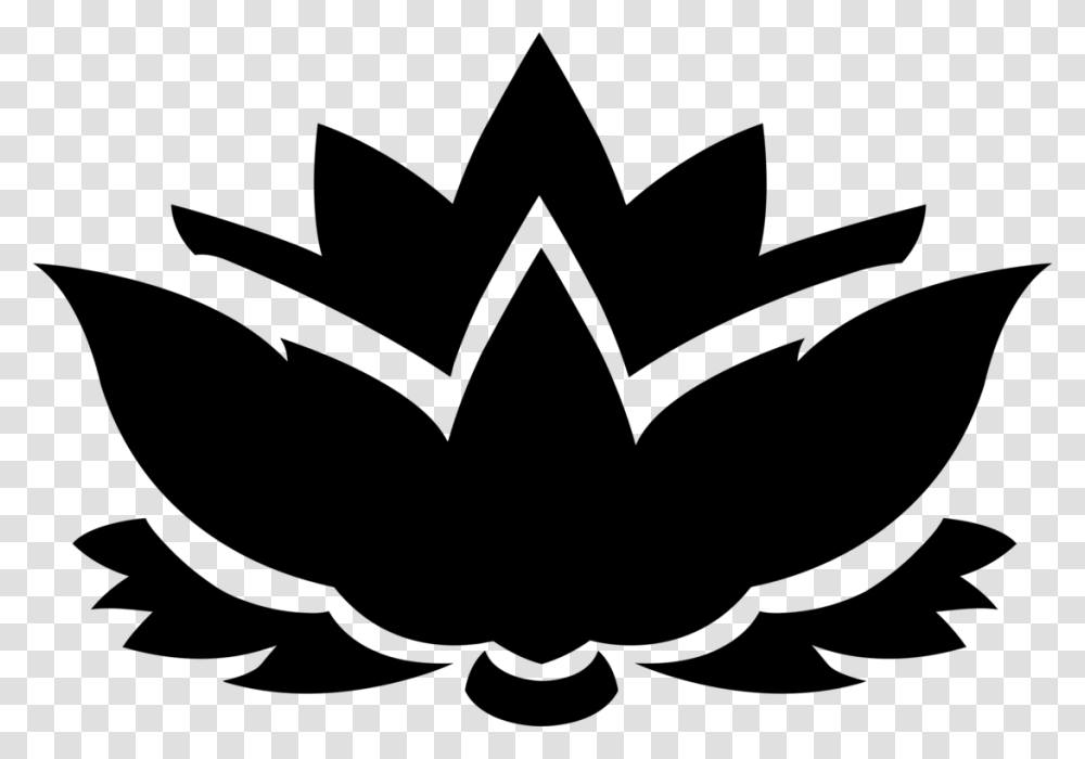 Plantflowerleaf Lotus Flower Silhouette, Gray, World Of Warcraft Transparent Png