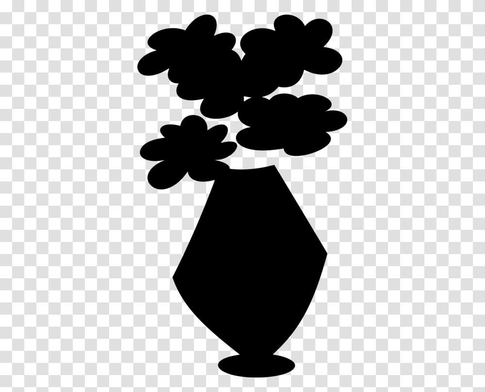 Plantflowersilhouette Flowers In Vase Silhouette, Gray, World Of Warcraft Transparent Png