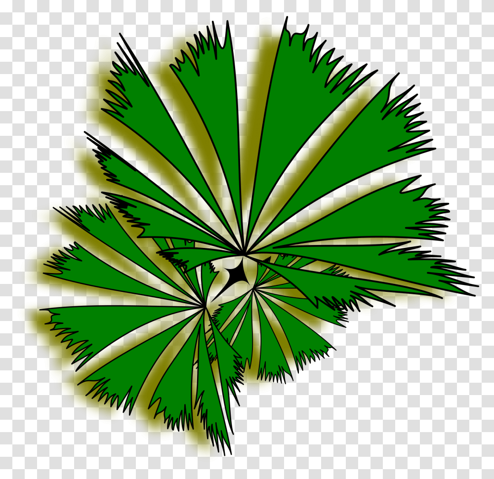 Planting Clipart Top View Palms Top View Clipart, Leaf, Green, Ornament, Pattern Transparent Png