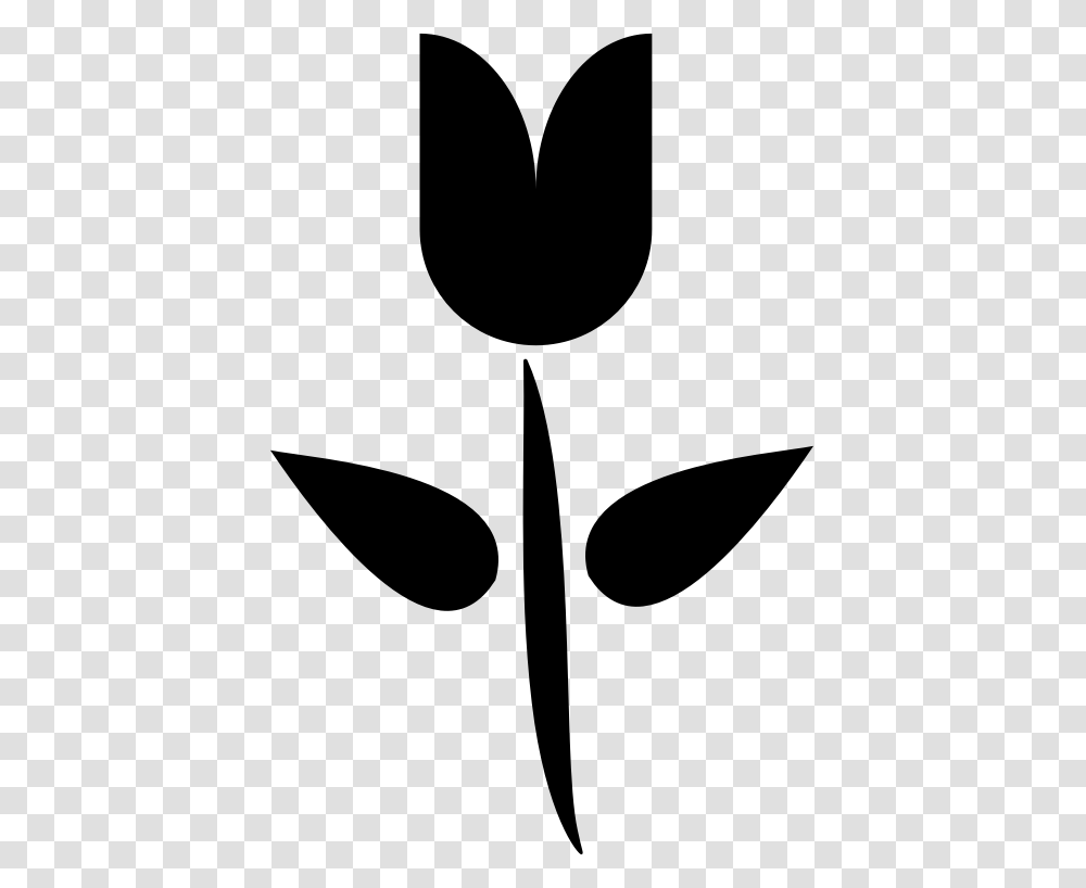 Plantleafmonochrome Photography One Tulip Black Clipart, Gray, World Of Warcraft Transparent Png