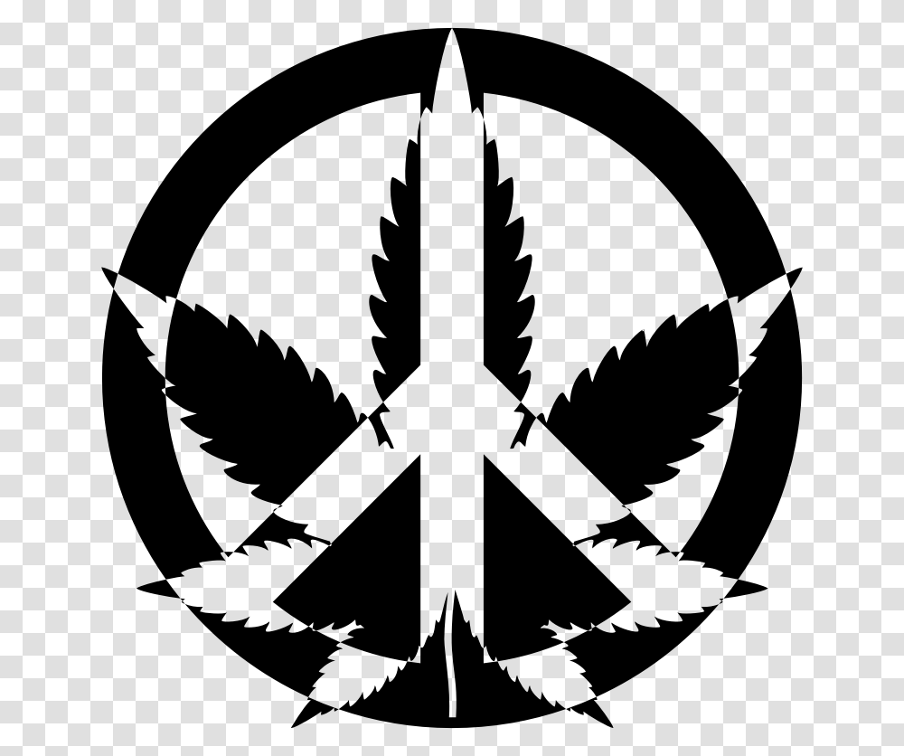 Plantleafsymmetry Peace Weed, Gray, World Of Warcraft Transparent Png