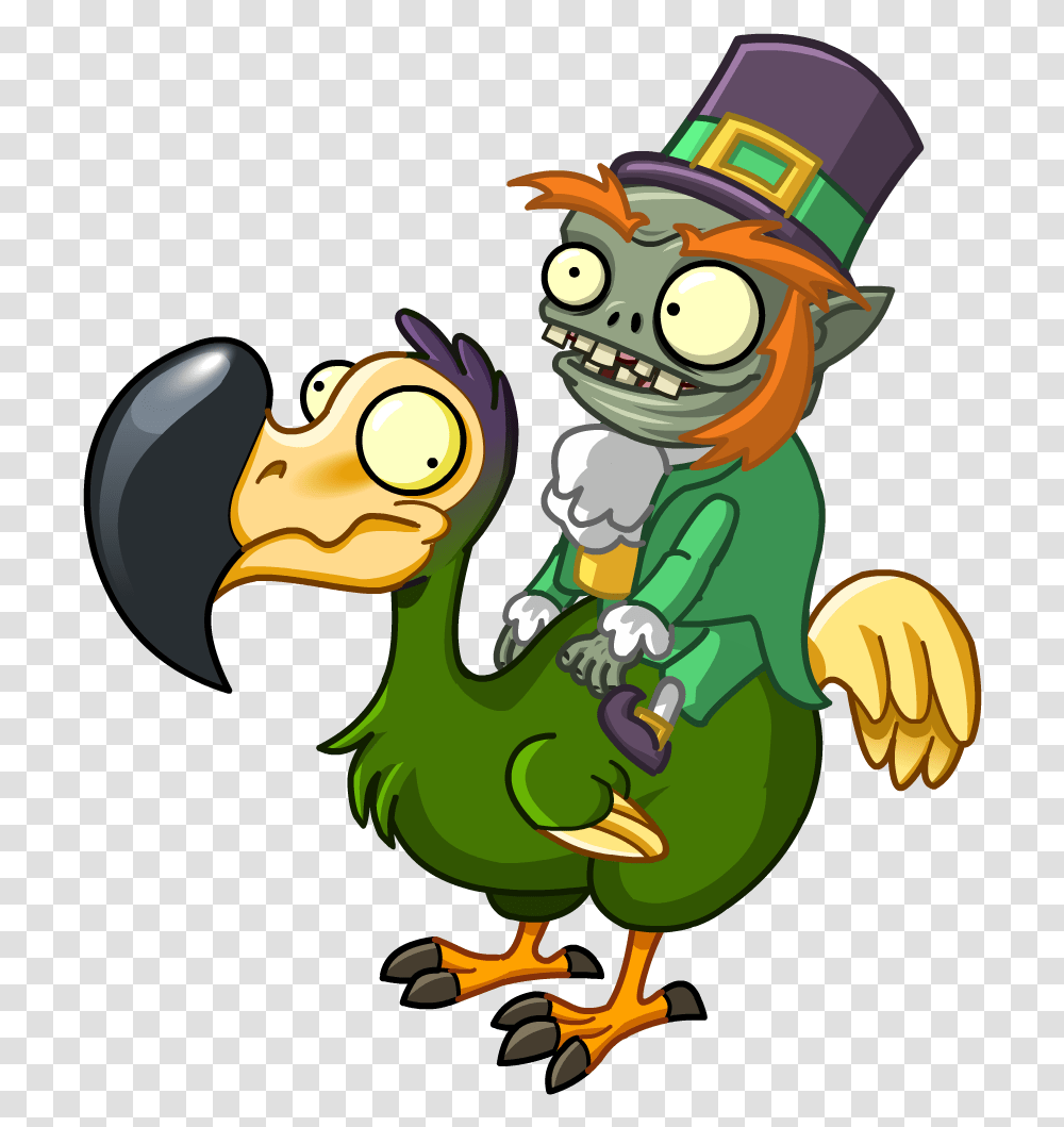 Plants Vs Zombies 2 Frostbite Caves Zombies Download Plants Vs Zombies 2 Luck O The Zombie, Beak, Bird, Animal, Dodo Transparent Png
