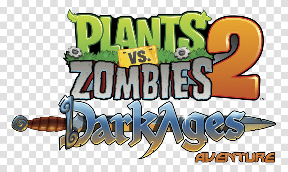 Plants Vs Zombies 2 Logo Banner Free Download Plants Vs Zombies 2 Dark Ages Logo, Word, Alphabet Transparent Png