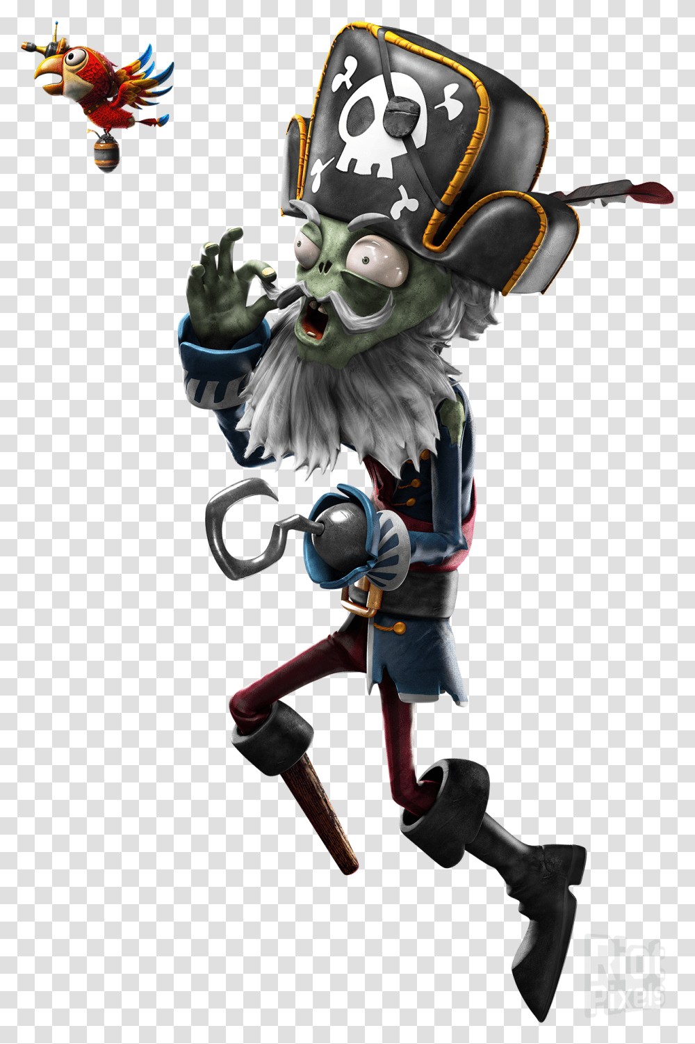 Plants Vs Zombies Captain Deadbeard, Mascot, Toy Transparent Png