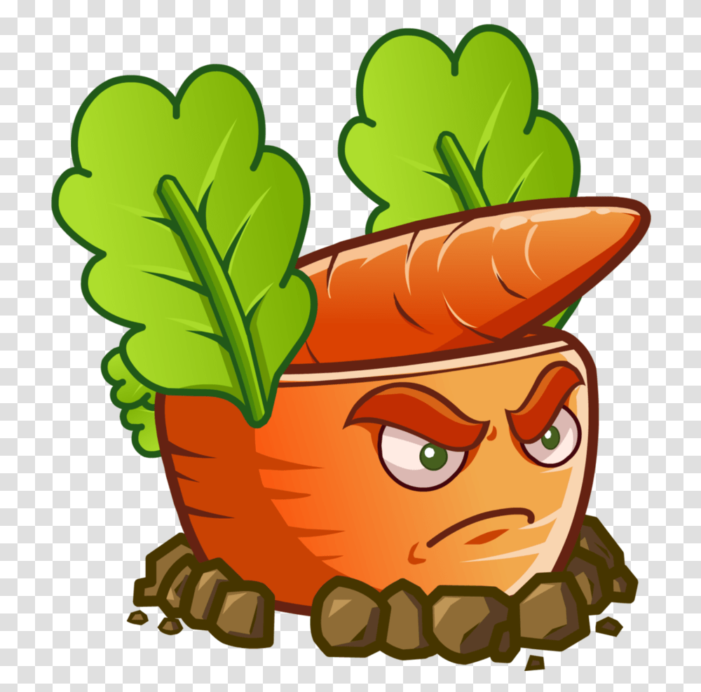 Plants Vs Zombies Carrot Rocket Launcher, Produce, Food, Vegetable, Seed Transparent Png