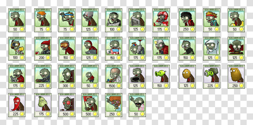 Plants Vs Zombies Custom Zombies, Label, Sticker, Collage Transparent Png