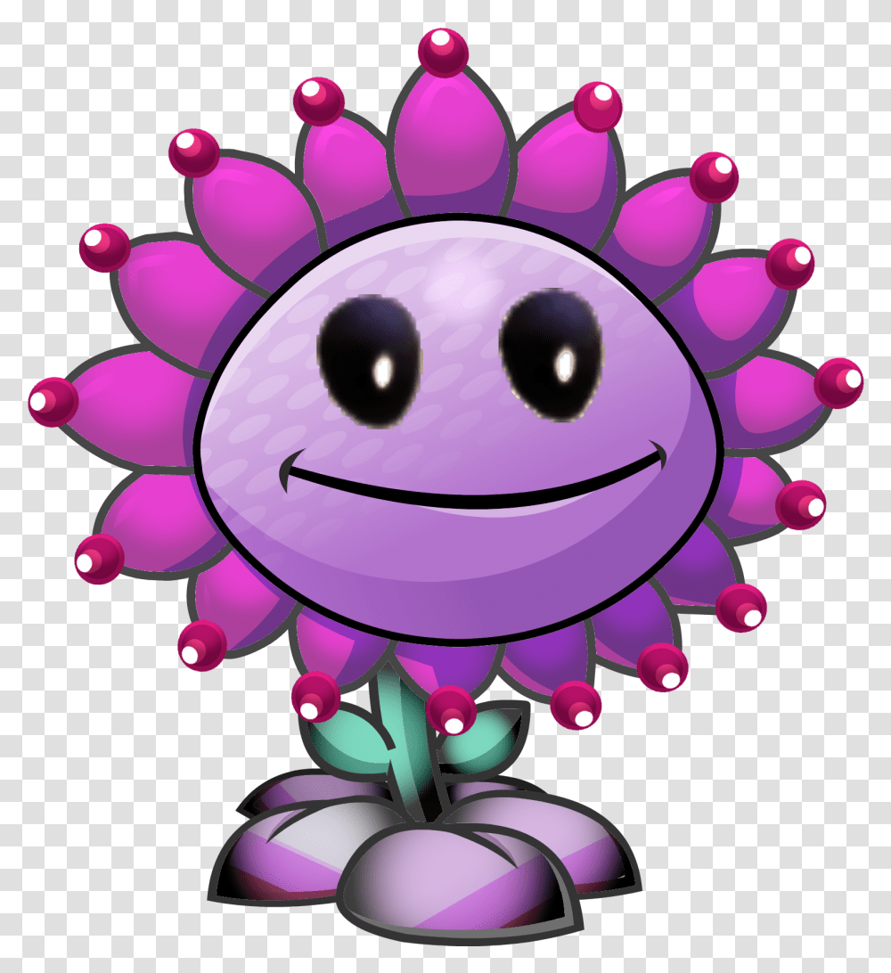 Plants Vs Zombies Garden Warfare 2 Bp Flower Logo Golden Ratio, Toy, Purple, Lamp, Plush Transparent Png