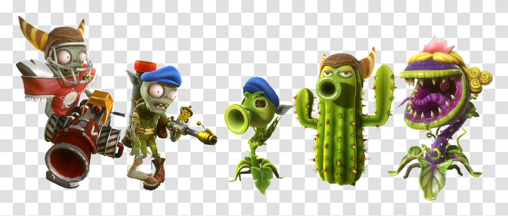 Tous les personnages de la guerre des jardins contre les plantes contre les zombies