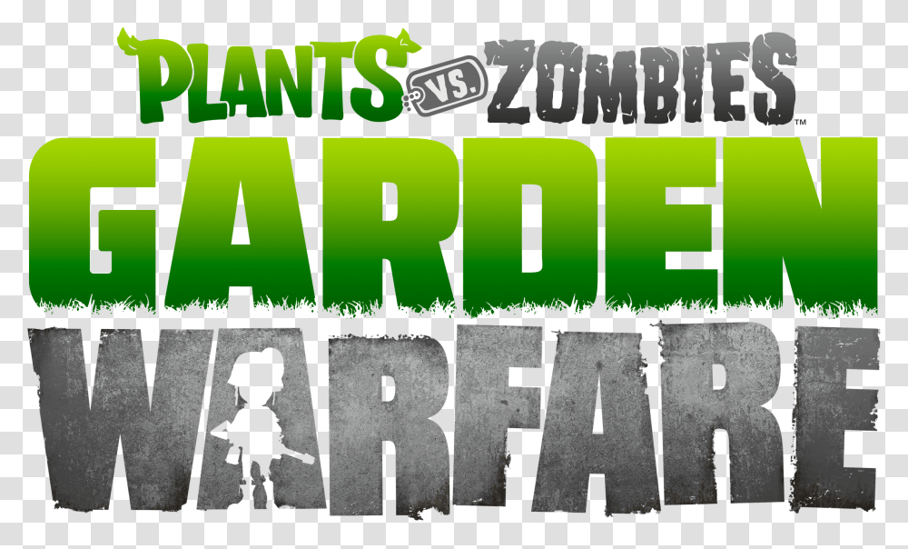 Plants Vs Zombies Garden Warfare Title, Word, Face, Green Transparent Png