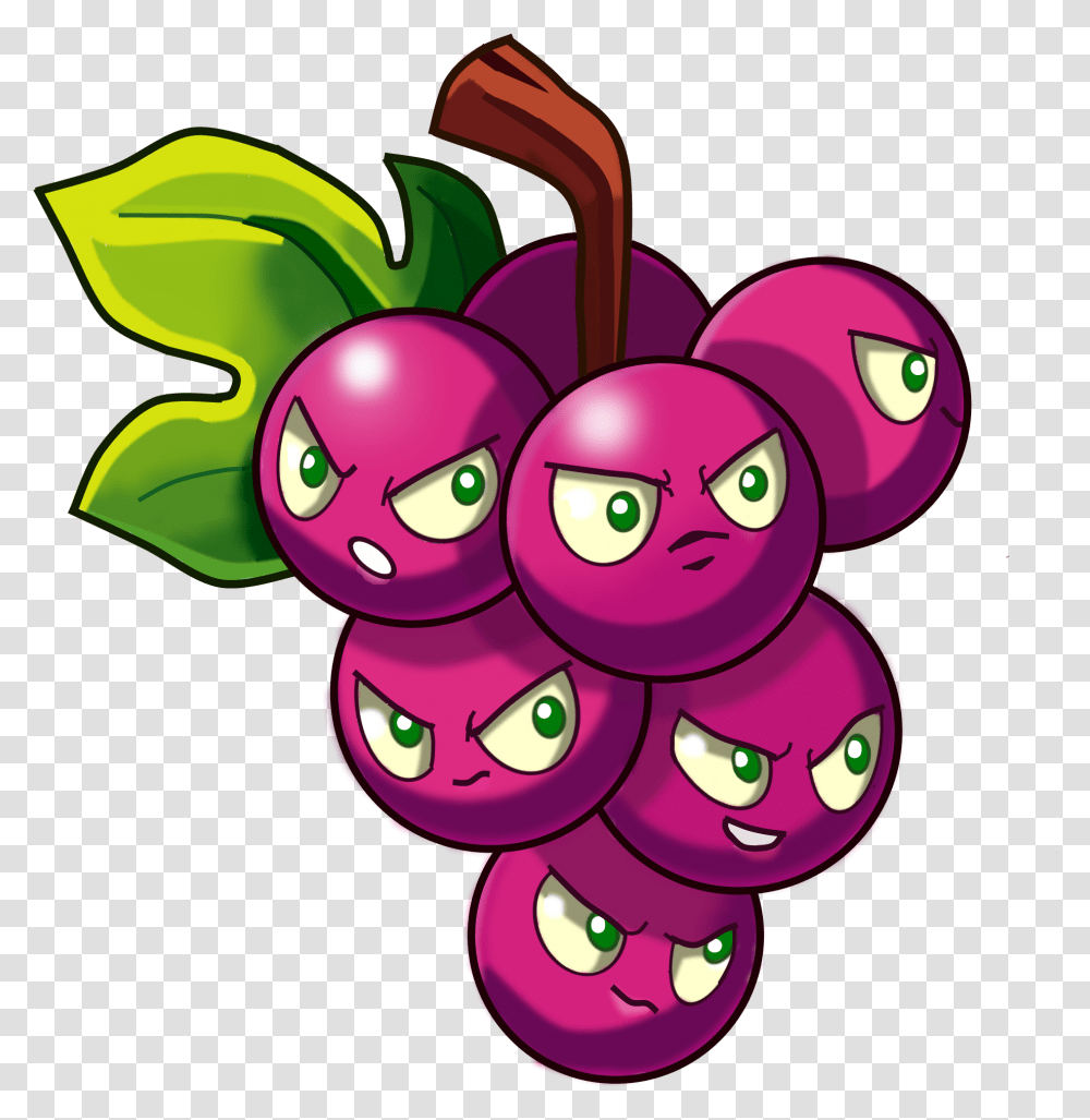 Plants Vs Zombies Grapes, Fruit, Food, Toy, Plum Transparent Png