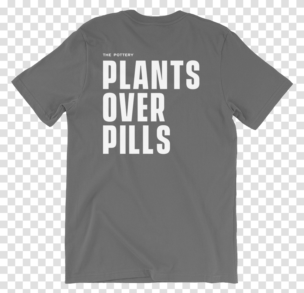 Plantsoverpills Outlinewhite Black Back Tshirt, Apparel, T-Shirt Transparent Png