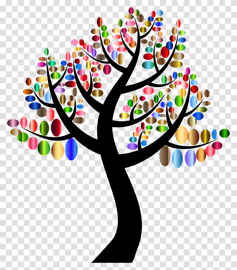 Planttreebranch Tree With Colorful Leaves, Lighting, Pill, Medication, Sprinkles Transparent Png