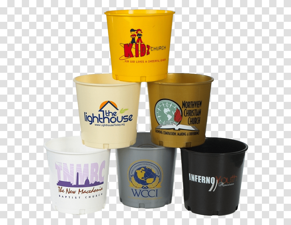 Plastic Bucket For Communion Cup Collection Or Offerings Balde De Pollo Personalizado, Mixer, Appliance, Dessert, Food Transparent Png