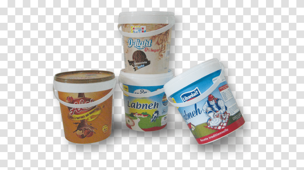 Plastic Bucket Supplier Lebanon Ice Cream, Dessert, Food, Yogurt, Creme Transparent Png