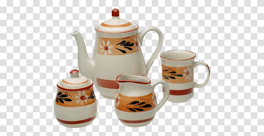 Plastic Crockery Tea Cup Set, Pottery, Teapot, Wedding Cake, Dessert Transparent Png