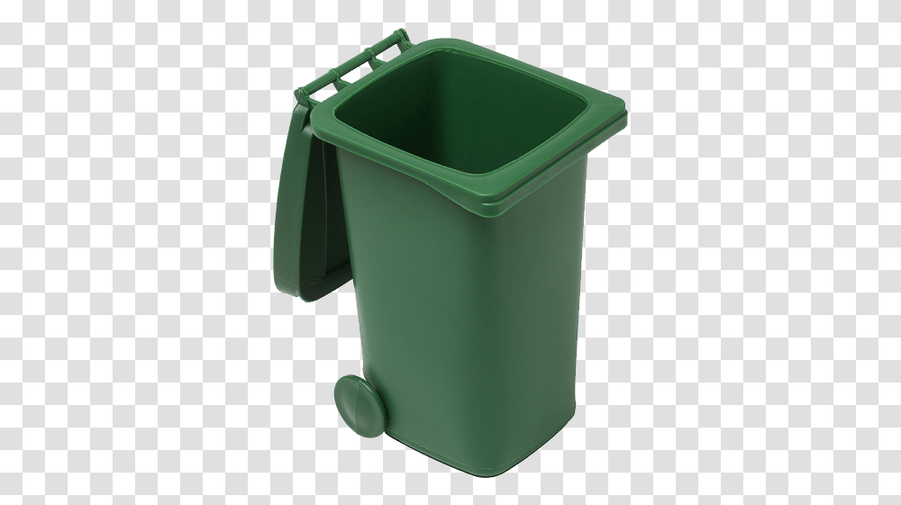 Plastic Desk Trash Bin In Green Open Trash Can, Mailbox, Letterbox, Tin, Recycling Symbol Transparent Png