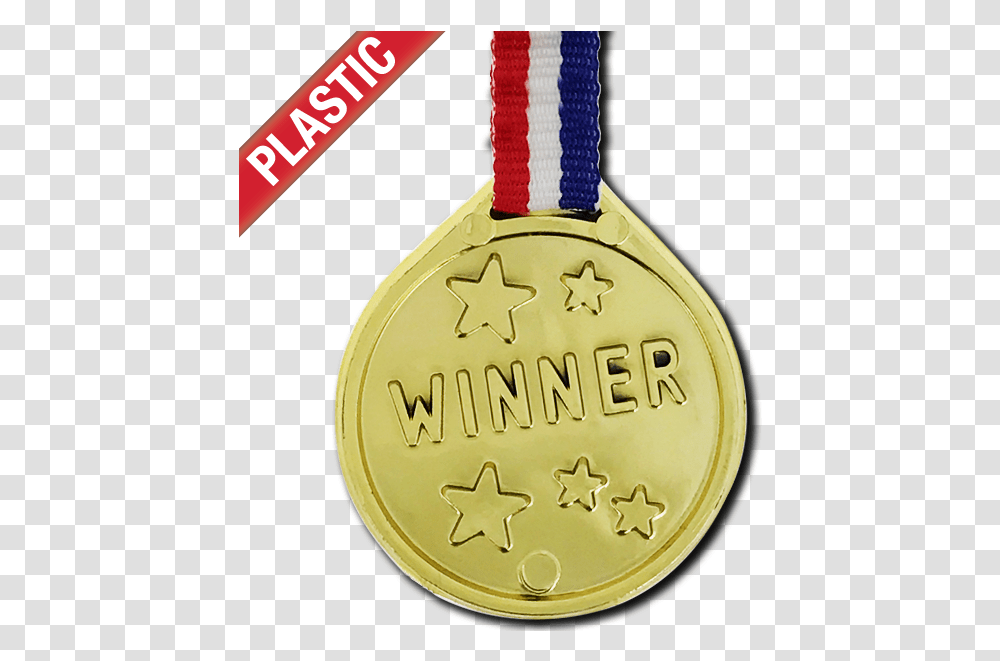 Plastic Gold Winner Medal By School Badges Uk Gold Medal, Trophy, Clock Tower, Architecture, Building Transparent Png