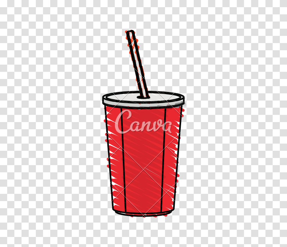 Plastic Soda Disposable Cup With Lid And Straw, Weapon, Weaponry, Beverage, Drink Transparent Png