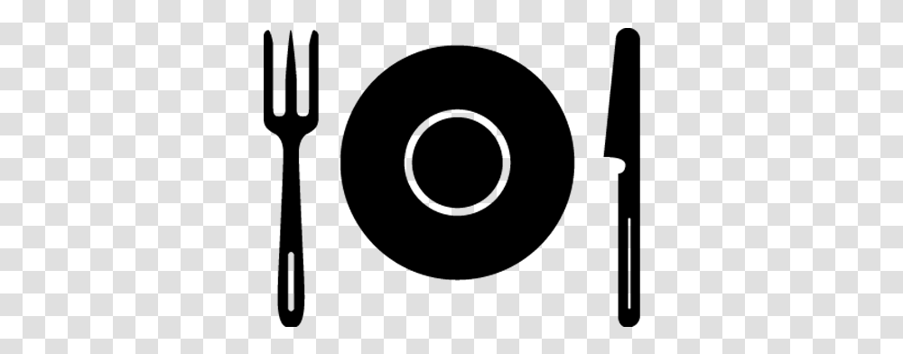 Plate Dish With Fork Knife Spoon Cutlery Restaurant Circle, Gray, World Of Warcraft Transparent Png