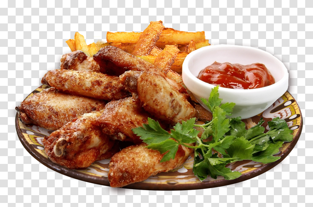 Plate Food Dinner Food Plate, Fried Chicken, Dish, Meal, Platter Transparent Png