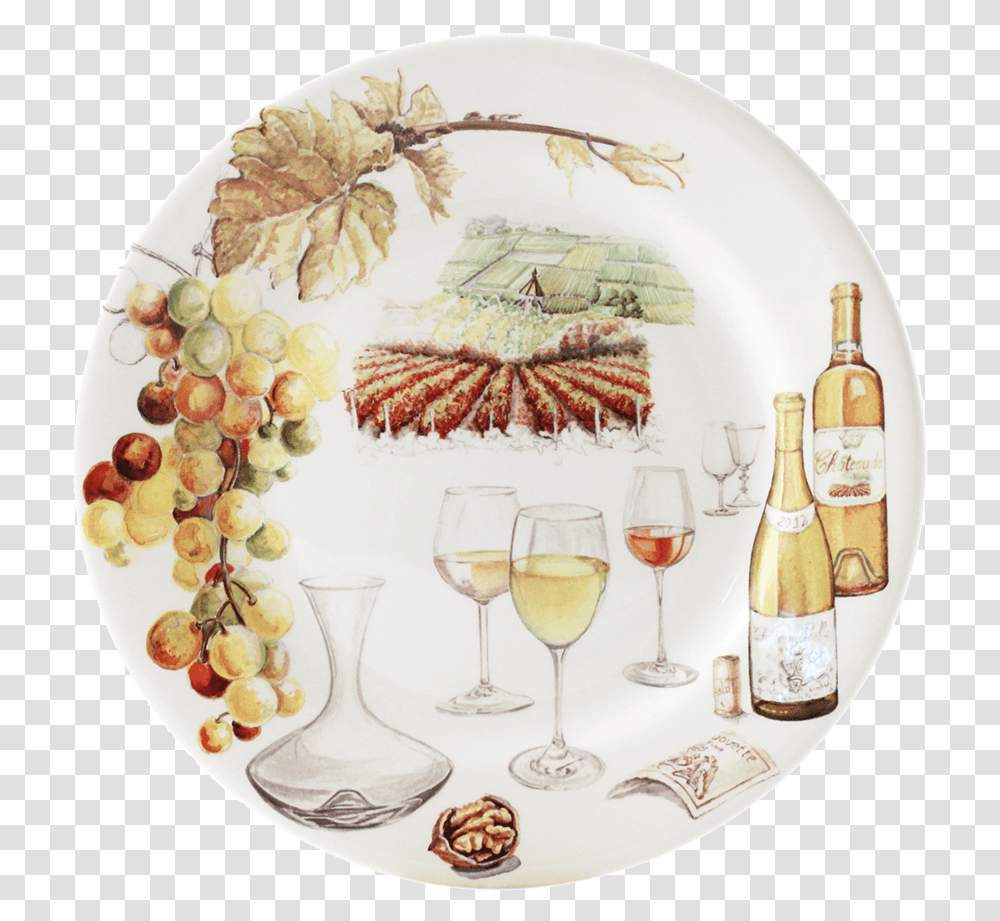 Plate, Glass, Wine, Alcohol, Beverage Transparent Png