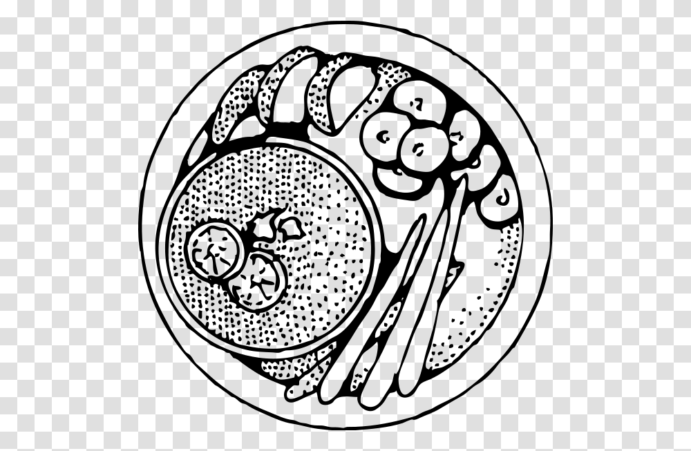 Plate Of Food Clip Arts Meal Clip Art Black And White, Gray, World Of Warcraft Transparent Png