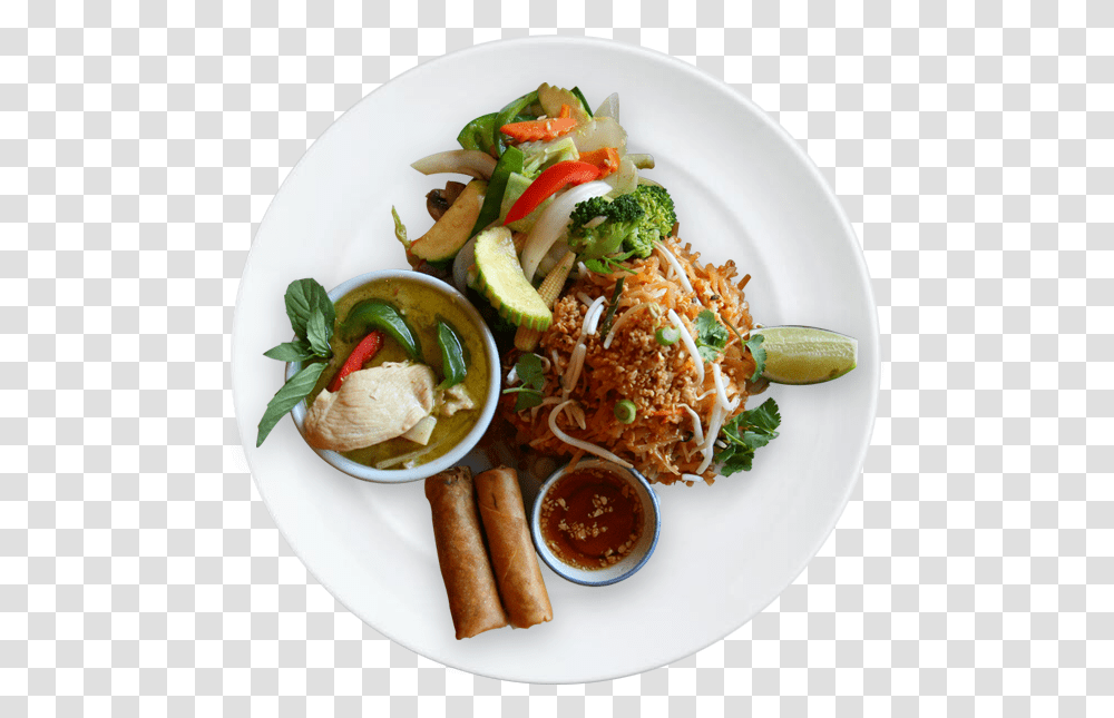 Plate Of Food Mee Siam, Dish, Meal, Noodle, Pasta Transparent Png