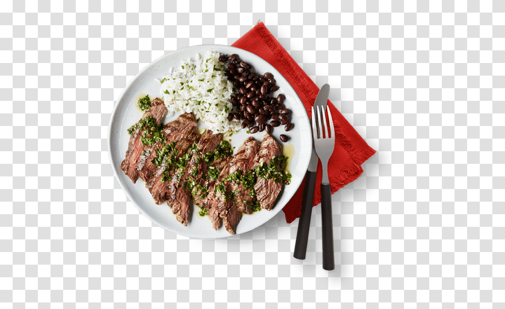 Plate Of Food Mongolian Beef, Plant, Fork, Cutlery, Produce Transparent Png