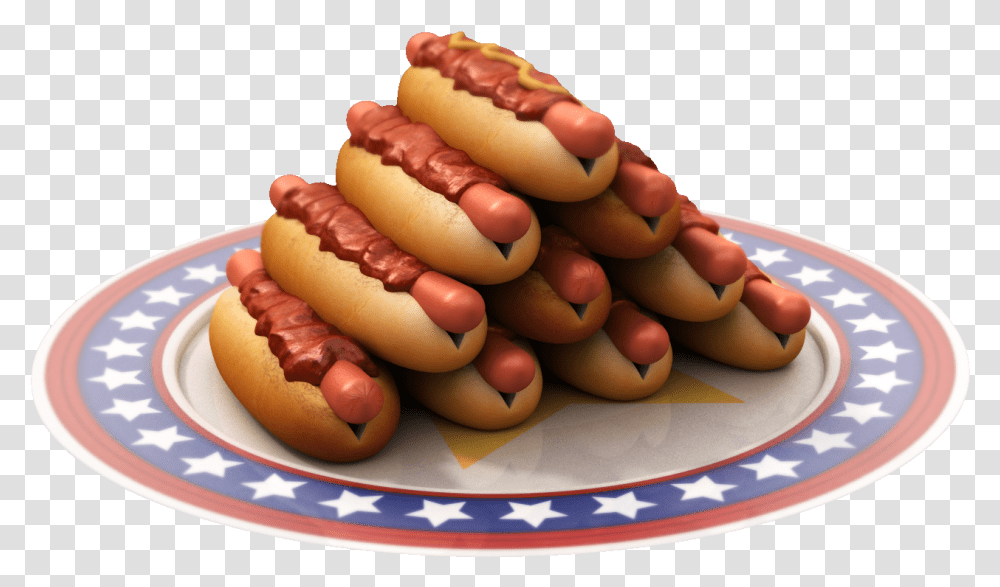 Plate Of Hot Dogs Plate Of Hot Dogs, Food Transparent Png
