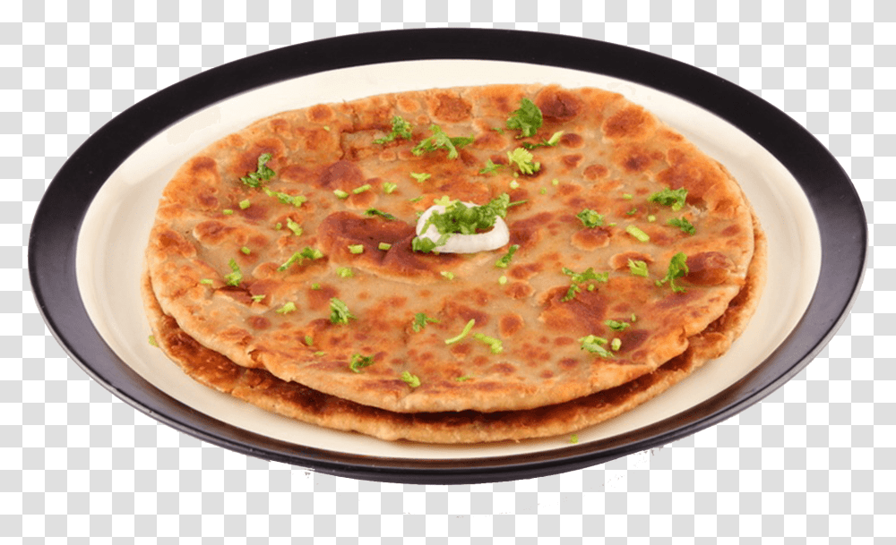 Plate Paratha Images Hd, Pizza, Food, Bread, Dish Transparent Png