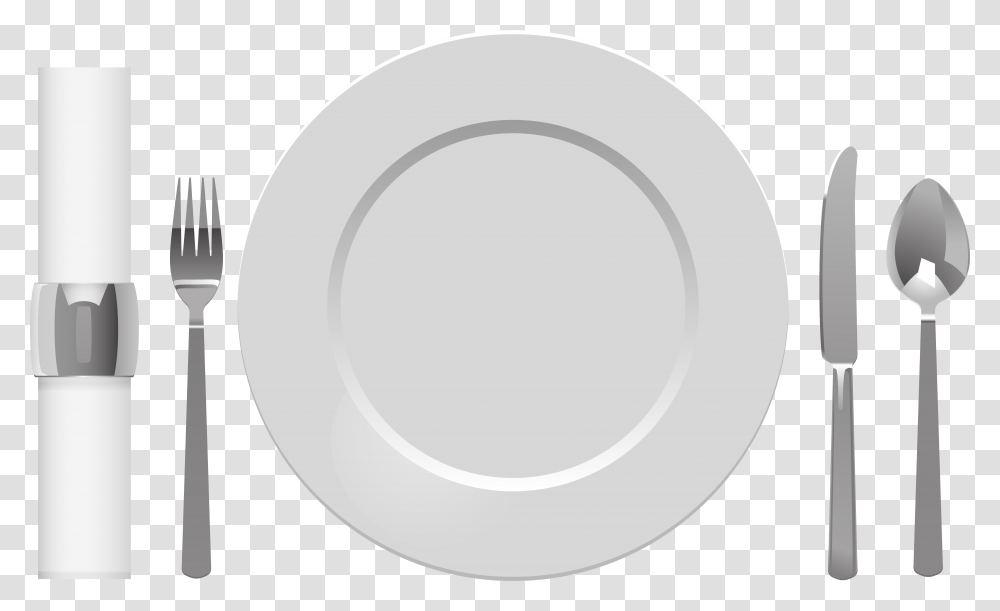 Plate Spoon Table Knife Fork And Napkin Clipart White Plate And Spoon, Porcelain, Pottery, Meal, Food Transparent Png