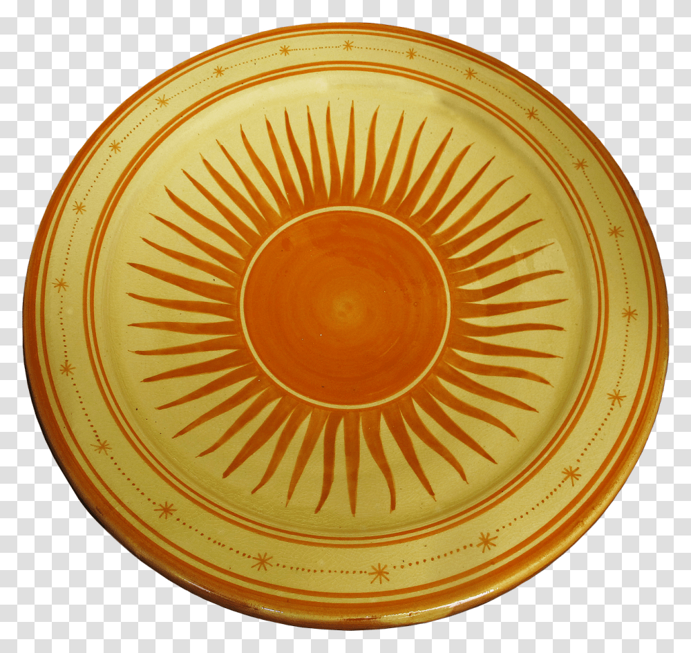 Plate Sun Plate Ceramic Free Photo Circle, Pottery, Saucer, Dish, Meal Transparent Png